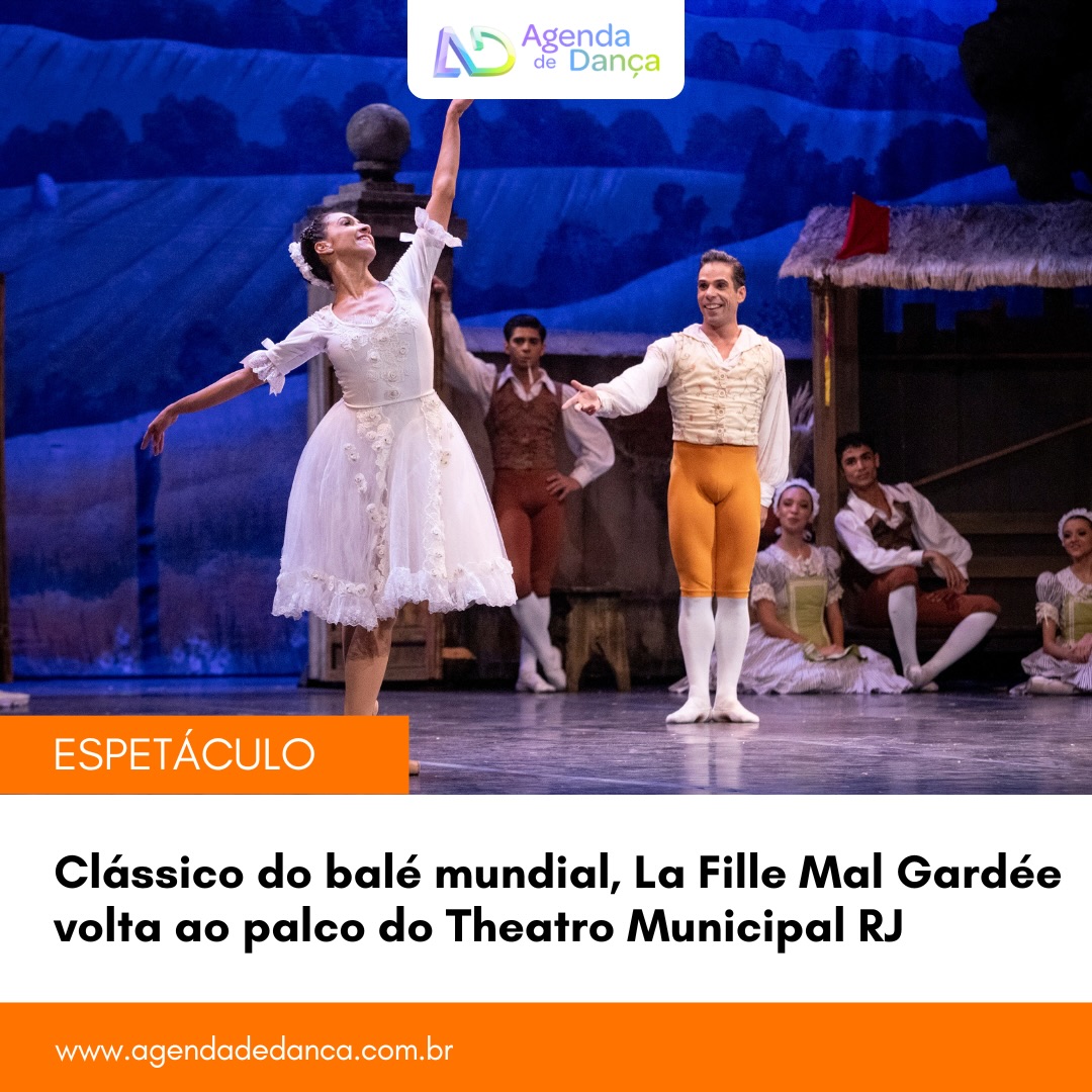 O Theatro Municipal do Rio de Janeiro traz de volta ao palco principal, o balé La Fille Mal Gardée. A concepção e coreografia é de Ricardo Alfonso e a regência de Jésus Figueiredo. As récitas serão de 13 a 23 de maio. Os ingressos já estão a venda.

Elenco: 
Lise – Juliana Valadão / Manuela Roçado / Marcela Borges / Tabata Salles Colas – Cícero Gomes / Alyson Trindade / Owdrin Kaew / Rodrigo Hermesmeyer Madame Simone – Edifranc Alves / Saulo Finelon Alain – Alyson Trindade / Luiz Paulo / Rodrigo Hermesmeyer

+ informações em meu site - agendadedanca.com.br (link na bio) 

#agendadedanca #anotanaagenda #dicasdedanca #lafillemalgardee #btmrj
