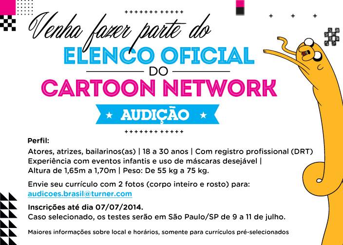 Audição elenco Cartoon