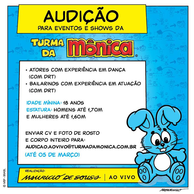 Audição turma da monica 1