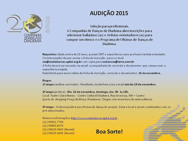 Audicao Cia de Diadema 2015