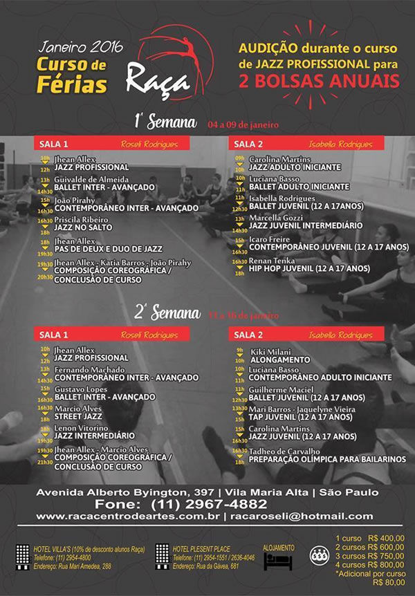 Raça curso de ferias jan2016