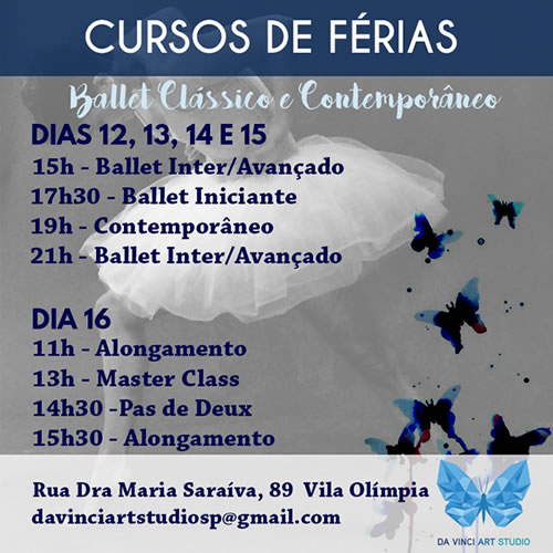 Da vinci art studio - curso de ferias - balletecontemporaneo