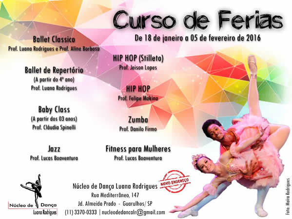 Núcleo de Dança Luana Rodrigues curso jan 2016