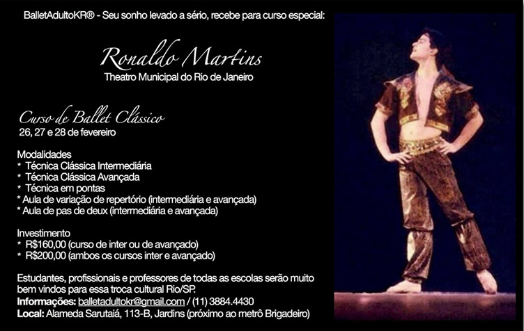 Ballet Adulto KR Curso Ronaldo Martins