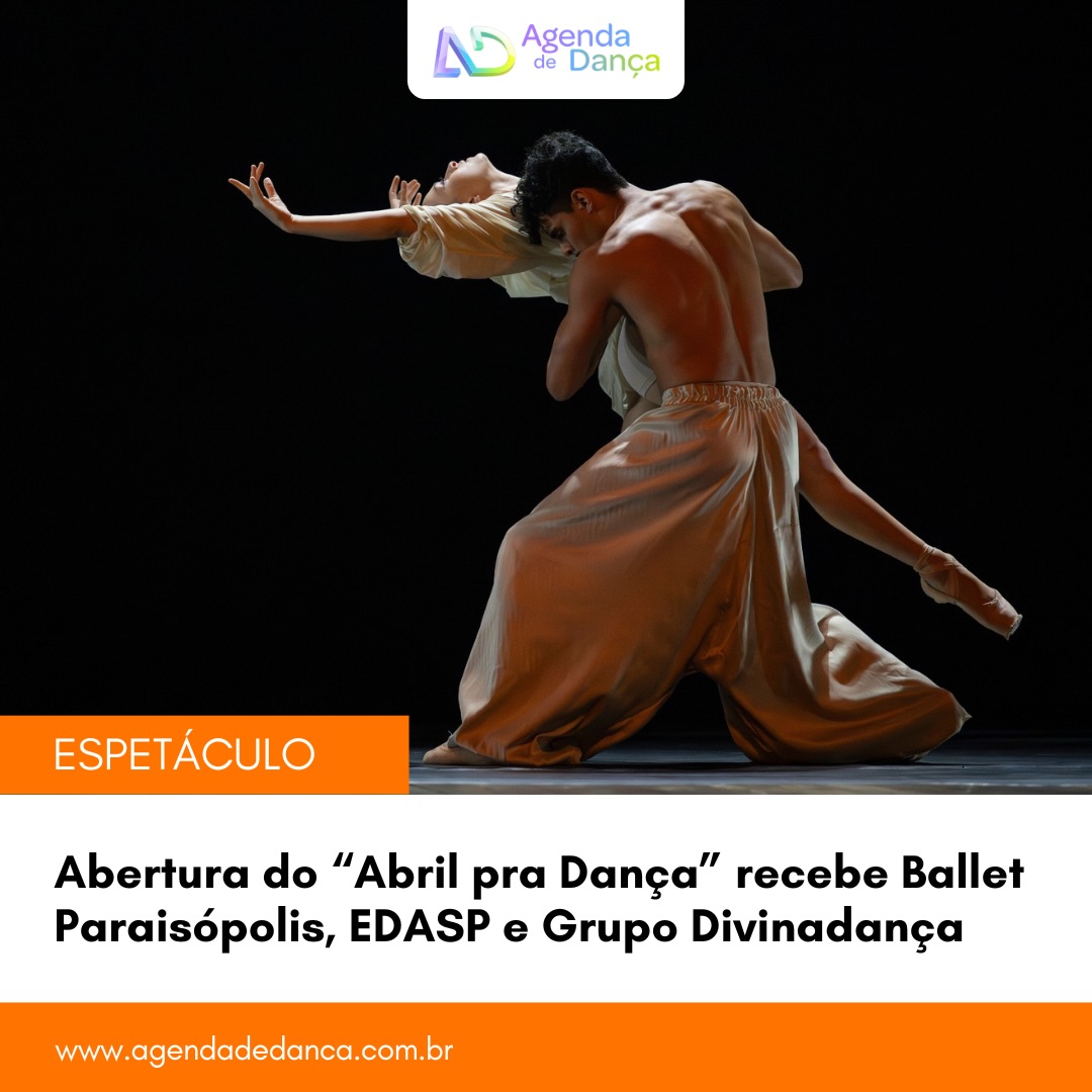 A abertura do Abril Pra Dança será realizada nesta segunda (6), a partir das 18h, no Theatro Municipal de São Paulo, com apresentações do Ballet Paraisópolis (@balletparaisopolis), da Escola de Dança da Cidade de São Paulo (EDASP - @edaspftm) e do Grupo Divinadança (@grupodivinadanca). A programação gratuita é realizada durante o mês de abril nos teatros municipais, centros de cultura e casas de cultura.

+ informações em meu site - agendadedanca.com.br (link na bio) 

Crédito da foto: Adriano Escanhuela
Cena de Desiderium, do Paraisópolis

#agendadedanca #anotanaagenda #dicasdedanca #abrilpradanca #tmsp