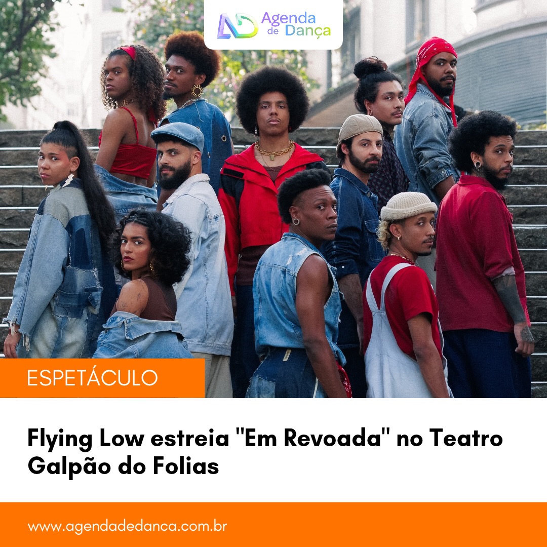 O grupo Flying Low (@grupo_flyinglow) estreia “Em Revoada”, espetáculo que tem nos próprios movimentos do corpo a investigação dos limites da liberdade e a possibilidade de construção de um voo coletivo. A montagem estreia em 18 de setembro e segue até 4 de outubro, no Teatro Galpão do Folias – Espaço Reinaldo Maia, em São Paulo. A entrada é gratuita, com possibilidade de contribuição voluntária. Em cena, são 12 artistas, sendo sete deles convidados especialmente para a montagem, com música ao vivo de Tiago Penalva e Jorge Boog.

+ informações em meu site - agendadedanca.com.br (link na bio) 

Crédito da foto: @ronyhernandes

#agendadedanca #anotanaagenda #dicasdedanca #flyinglow #teatrogalpaodofolias