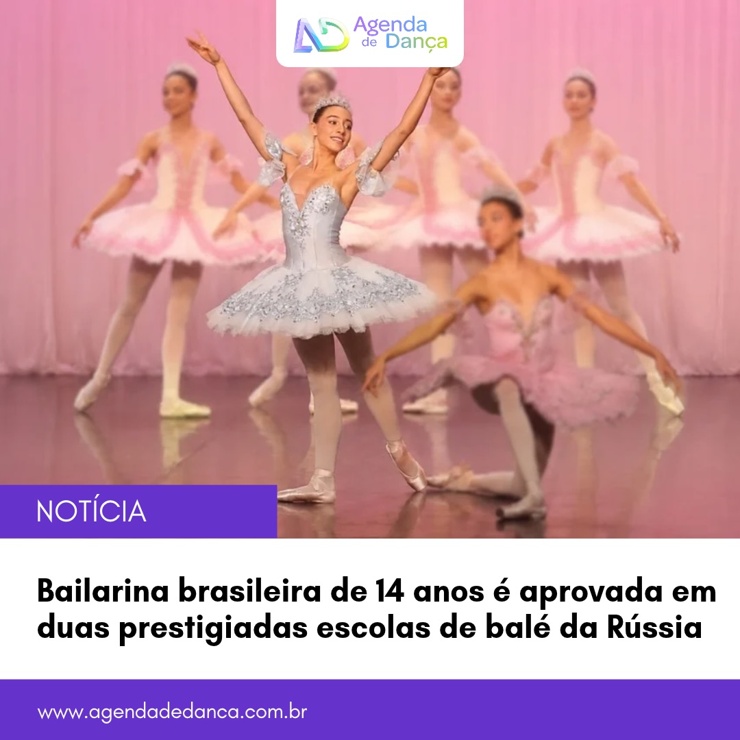 A bailarina brasileira Antonella Bichara (@_antonellabichara), de 14 anos, foi aprovada na Escola Coreográfica de Perm e na Academia Estatal de Coreografia de Moscou, duas tradicionais instituições de formação em  dança da Rússia. A família optou pela academia de Moscou. Antonella embarca para a Rússia no fim de agosto, acompanhada pelos pais, para iniciar uma formação prevista para durar entre três e quatro anos letivos.

+ informações em meu site - agendadedanca.com.br (link na bio) 

Crédito da foto: Divulgação

#agendadedanca #anotanaagenda #dicasdedanca #bolshoi #bailarina